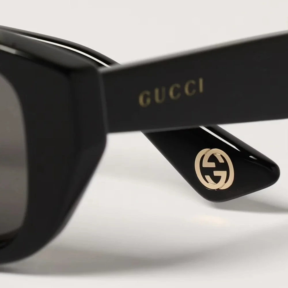 NWT Gucci GG1617S-001-56 Black Square 56mm Sunglasses
